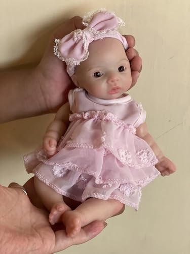 Muñeca Bebé Reborn de Silicona de 10 Pulgadas miniatura 3
