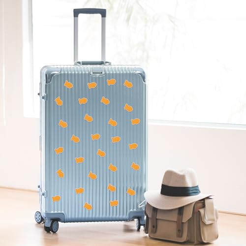 Image of Goldfish Cracker Sticker Roll - 500 Pcs Cute Fish Cookie Waterproof Vinyl Reusable Laptop Stickers Coloring Book Scrapbook Water Bottle Page Activity Pad Birthday Party Favors Gift Wrapping