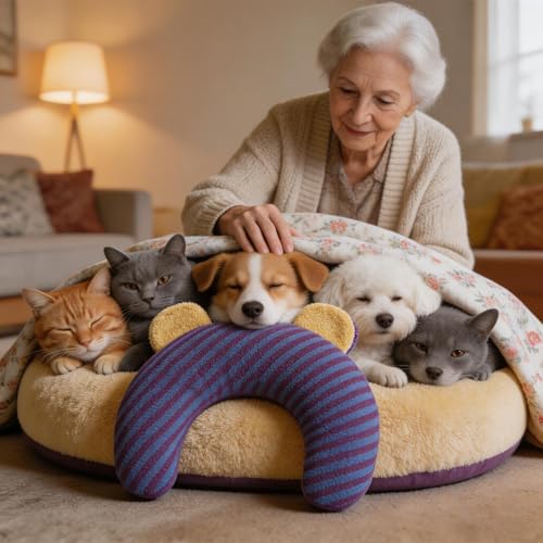 Almohada para perros con protección cervical y diseño ergonómico para coche 5