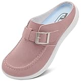 JOINFREE Womens Wide Suede Clogs Zero Drop Potato...