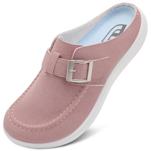 JOINFREE Womens Wide Suede Clogs Zero Drop Potato...