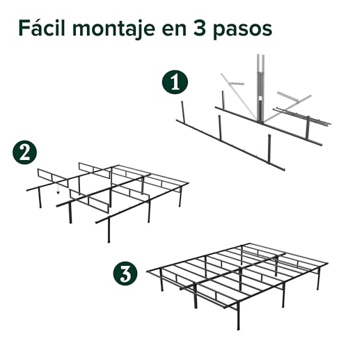 Image of Zinus Justin Bed 150x190cm - Height 36cm with Under Bed Storage - Metal Platform Bed Frame - Black