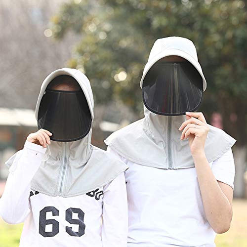 ARTIBETTER Chapéu de Sol Com Aba E Protetor Facial Ajustável Polaina para O Rosto Lenço Bandana Prot