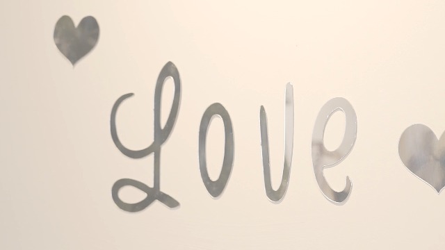 3D Love Heart Mirror Wall Stickers - Self Adhesive Peel & Stick Decor For Bedroom & Living Room