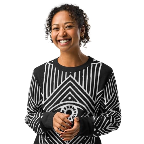 Humsa Knitted Crew Neck Sweater - Evil Eye Design - Luxury Streetwear