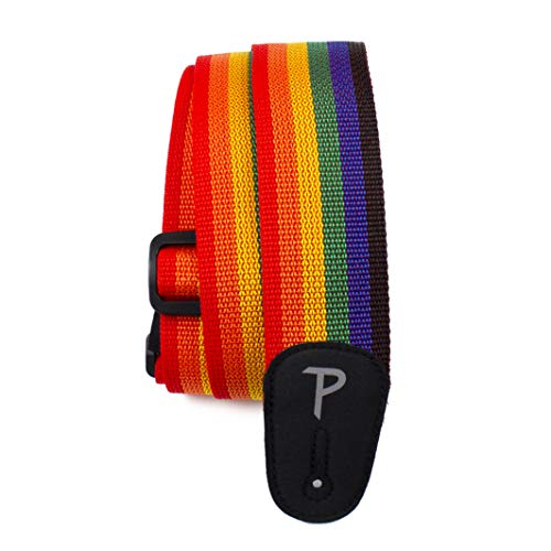 Perri Leather Ltd PLNWS201RB Sangle en polyester pour Guitare Coloris Arc-en-Ciel - Les Beatles, Paul McCartney, John Lennon, RIngo Starr, George Harrison Perri Leather Ltd PLNWS201RB Sangle en polyester pour Guitare Coloris Arc-en-Ciel