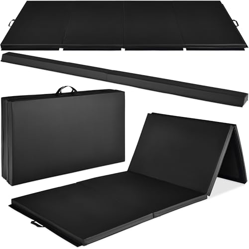 Image of Best Choice Products 10ftx4ftx2in Folding Gym Mat 4-Panel Exercise Gymnastics Aerobics Workout Fitness Floor Mats w /Carrying Handles