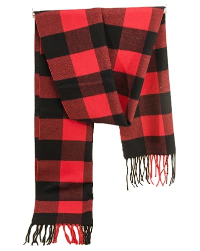 Women Men-Buffalo-Plaid Christmas Shawl Scarf - Fashion Winter-Soft Plaid Cold Warm Long Scarves Cold Weather Wraps