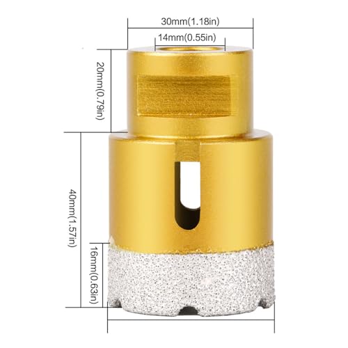 Broca de sierra de corona 6-65 mm compatible M14 miniatura 3