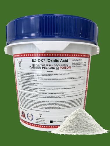 EZ-OX Oxalic Acid Powder for Varroa Mite Control EPA Registered - Safe for Your Honey and Wax - EZ on Your Bees NO California Sales!