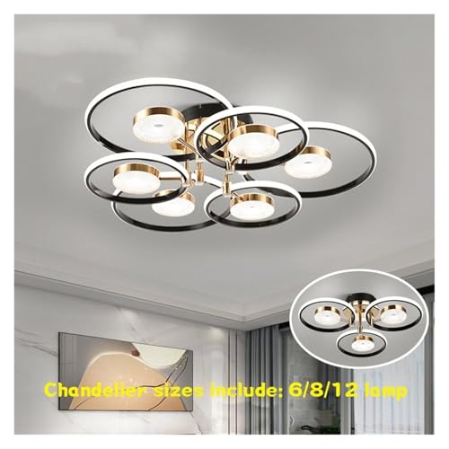 Plafonnier LED moderne architectural, éclairage de lustre épuré - 5