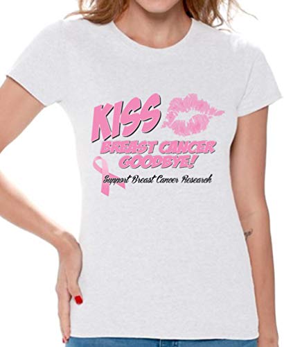 Awkward Styles Kiss Breast Cancer Goodbye T-Shirt Cancer Awareness Shirt