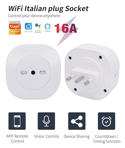 Zigbee Smart Plug Outlet Compatible with Alexa Google Assistant App and Voice Control ZigBee Hub Required Italy 10A — view 2