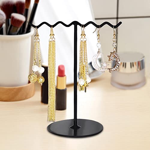Aosekaa Suporte de exibição de brincos de metal, armazenamento de mesa simples, pulseiras que econom