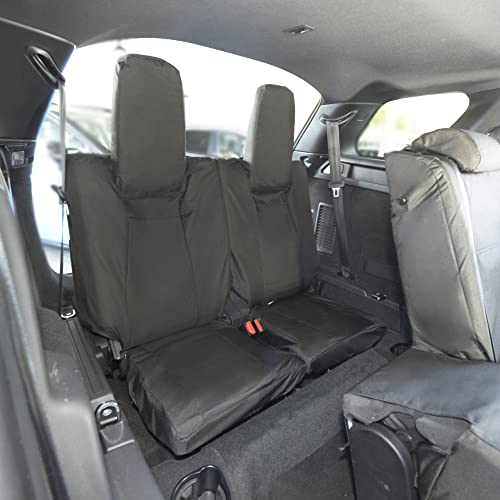 UK Custom Covers Fits Land Rover Discovery Sport (2014 Onwards) 3rd Row Seat Covers Tailored (Black) - INCLUDES EMBROIDERY - SC539BEM