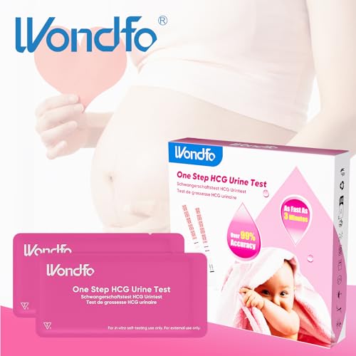 Wondfo Pregnancy Test Strips Early Detection Pregnancy Test 10mIU Sensitive, 20 Pack - Image 5