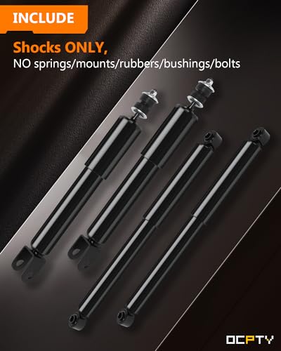 Shocks, OCPTY 4x Front Rear Shocks Absorbers Fit 2002-2006 for Chevy Avalanche 1500 RWD,2000-2006 for Chevy Suburban 1500/Tahoe 4WD RWD/for GMC Yukon/Yukon XL 1500 344381 344384 34692 Auto Shocks Sets