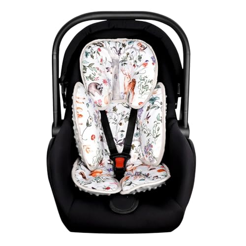 TANOFAR 2-in-1 Infant Car Seat Insert for Newborn, Car Seat Head Support Baby Girls Boys, Extra Soft Preemie Carseat Head Support Cushion Pillow for Baby Car Seats, Strollers, Bouncers