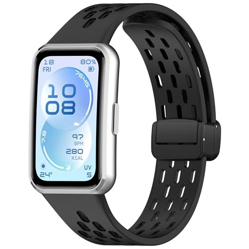 �݊��� For HUAWEI Band 11 Pro/HUAWEI Band 11 Aluminum ��p�o���h �����x���g �V���R���� ���C�o�b�N�� �������X�g�o���h �y�� �h�� �ʋC�� �ȒP���t�� (��)