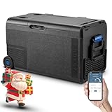 BODEGACOOLER 12 Volt Car Refrigerator, Portable Freezer WIFI APP Control, 40Quart (38L) Car Fridge -4℉-68℉, Electric Cooler 12/24V DC 100-240V AC for Outdoor, Truck, RV, Vehicles, Camping, Travel