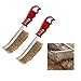 2PCS Stainless Steel Wire Brush Set for Rust Removal and Gap Cleaning, Featuring Non Slip Plastic Handle and Bristles Suitable for Industrial Cleaning