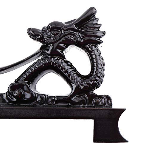 Sword Stand Black Chinese Dragon Shaped Wooden Sword Holder Ninja Samurai Katana Master Sword Knife Wakizashi Display Holder 30 - 60 cm