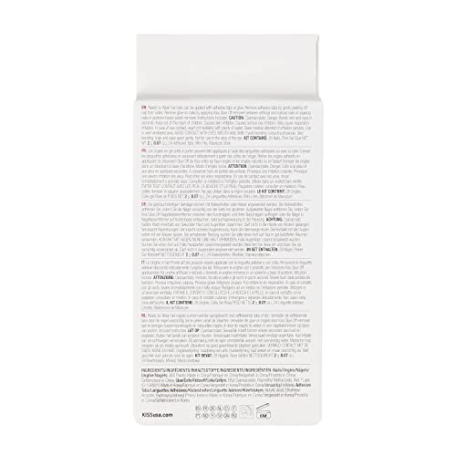 KISS Special Design Limited Edition Holiday Fake Nails, Style ‘Holiday Shopping’, Multi-Colored Medium Square, with 24 Adhesive Tabs, Nail Glue, Mini File, Manicure Stick & 28 False Nails