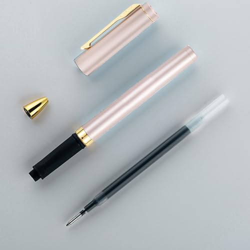 Pack de 3 bolígrafos gel negro punta media 0.7 mm color oro rosa miniatura 4