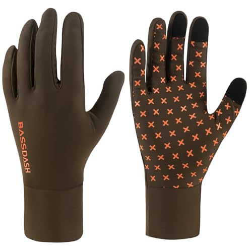 BASSDASH UPF 50+ Unisex Lightweight Camo Hunting Gloves Early Season