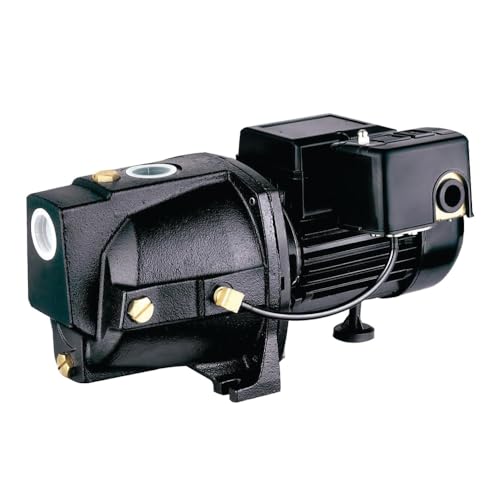 LIVEVIE Leo Pump Shallow Well Pump Reliable Cast Iron Construction, Automatic Overload Protection, Dual Voltage Motor, 1/2HP 115V/230V/60HZ, UJM50-1