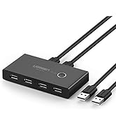UGREEN USB 2.0 Switch 4 Ports pour 2 PC 2 Entrées 4 Sorties USB Commutateur pour Clavier Souris C...