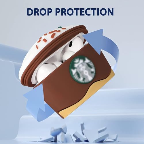 Image of Earphone Case Cover Compatible for Realme Buds T300, Soft Silicone Skin Case Cover Shock-Absorbing Protective Case with Keychain (Front LED Visible) (Brown)