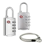 ワイヤー付き南京錠