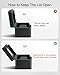 Vlando 6-Slot Watch Case for Men, Watch Box with Glass Lid, Lockable Watch Holder, Business Textured Leather Organizer Display Case, Soft Pillow, Gifts for Fathers, Dad, Husband - Black