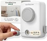 GorillaLine Max - Retractable Clothesline Indoor Outdoor Clothes Line - Heavy Duty Clothes Drying Laundry Line - Wall Mounted Drying Rack - Air Dry Clothing - Max Tighten with GorillaGrip