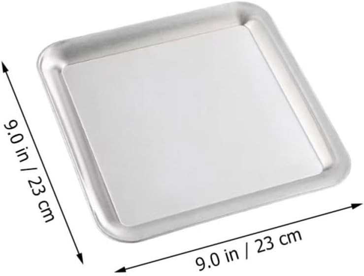 2pcs Stainless Steel Bbq Plates with Polished Design, Thickened Metal Dinner Plates for Barbecue and Camping, Practical and Meticulous Workmanship Serving Trays
