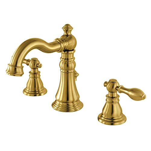 Kingston Brass FSC1973ACL American Classic Widespread Bathroom Faucet, 5-5/16", Brushed Brass
