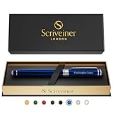 Scriveiner Personalized Midnight Blue Rollerball Pen - Stunning Blue Lacquer Luxury...