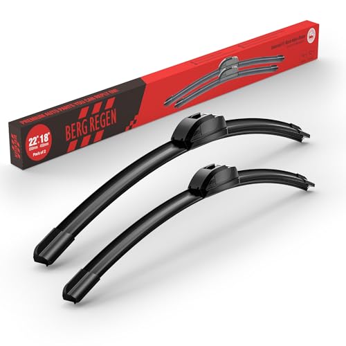 Image of BERG REGEN 22 inch+18 inch Windshield Wiper Blades Replacement for Chevy Chevrolet Colorado 2019-2021, Ford Focus 2008-2011, GMC Canyon 2019-2024 -Genuine OEM Quality (Set of 2)