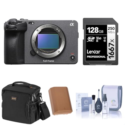Sony FX3A Full-Frame Cinema Line Camera, Bundle with 128GB SDXC