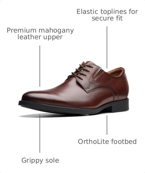 Image of Clarks Men's, Whiddon Plain Toe Oxford