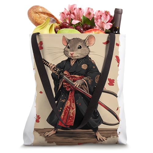 Bolso tote Samurai Mouse Art - Guerrero Ukiyo-e miniatura 4