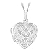 Produktbild Tuscany Silver Rolokette Mit Anhänger Sterling Silber Filigran Herz 46cm/18zoll