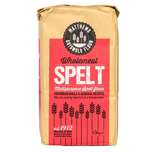 Matthews Cotswold Stoneground Wholegrain Spelt - 1.5kg Bag (Pack of 5)