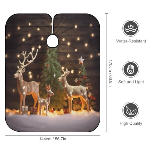 Capa de Corte con Diseño de Árboles de Navidad y Ciervos miniatura 2