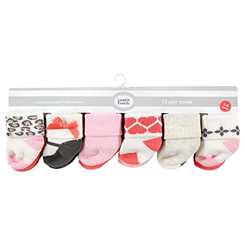 Image of Luvable Friends Baby Newborn and Baby Terry Socks