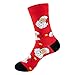 Weihnachtssocken Weihnachtsmotiv Weihnachten Socken Festlicher Cotton Socken Christmas socks aus Baumwolle Lustige Winter Warme Bettsocken Damen Mädchen Flauschige Socken Wichtelgeschenk