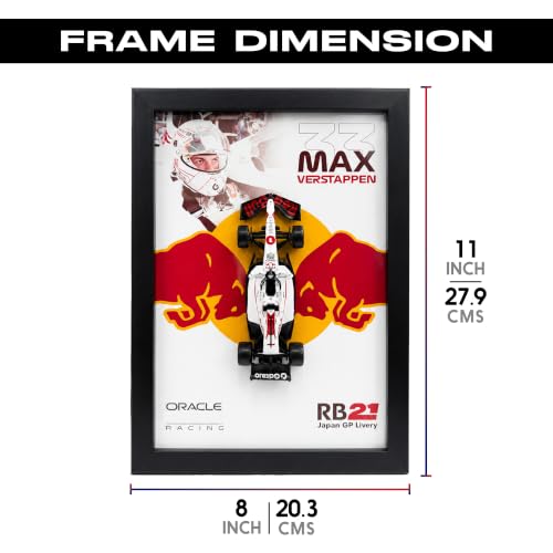 Image of CodersParadise 3D F1 Racing Wall Art Frame - RB19 Inspired Red Blue Open Wheel Formula Race Car Model Display - Motorsport Decor for Bedroom Office Garage Man Cave - Racing Gift for Men, Car Enthusiasts & Formula Fans Collectible