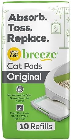 Purina Tidy Cats Breeze Litter System Cat Pad Refills 10ct. Pack Tidy Cats Cat Litter Pads – 10 ct. Pouch