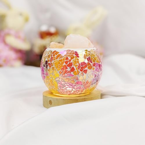 Image of Turkish Persian Himalayan Salt Lamp, Mosaic Glass Night Light with USB Power Home Decoration Holiday Gift